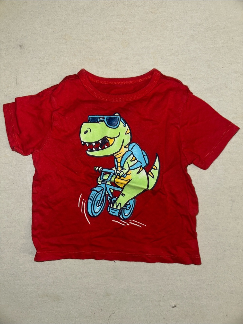 Kids Size 12-18M Red Dino Graphic Tee - Kids Shirt